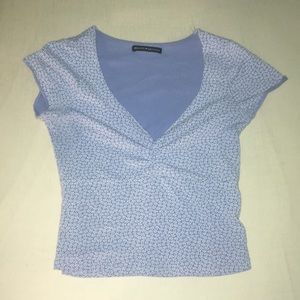 BRANDY MELVILLE GINA TOP BLUE FLORAL
